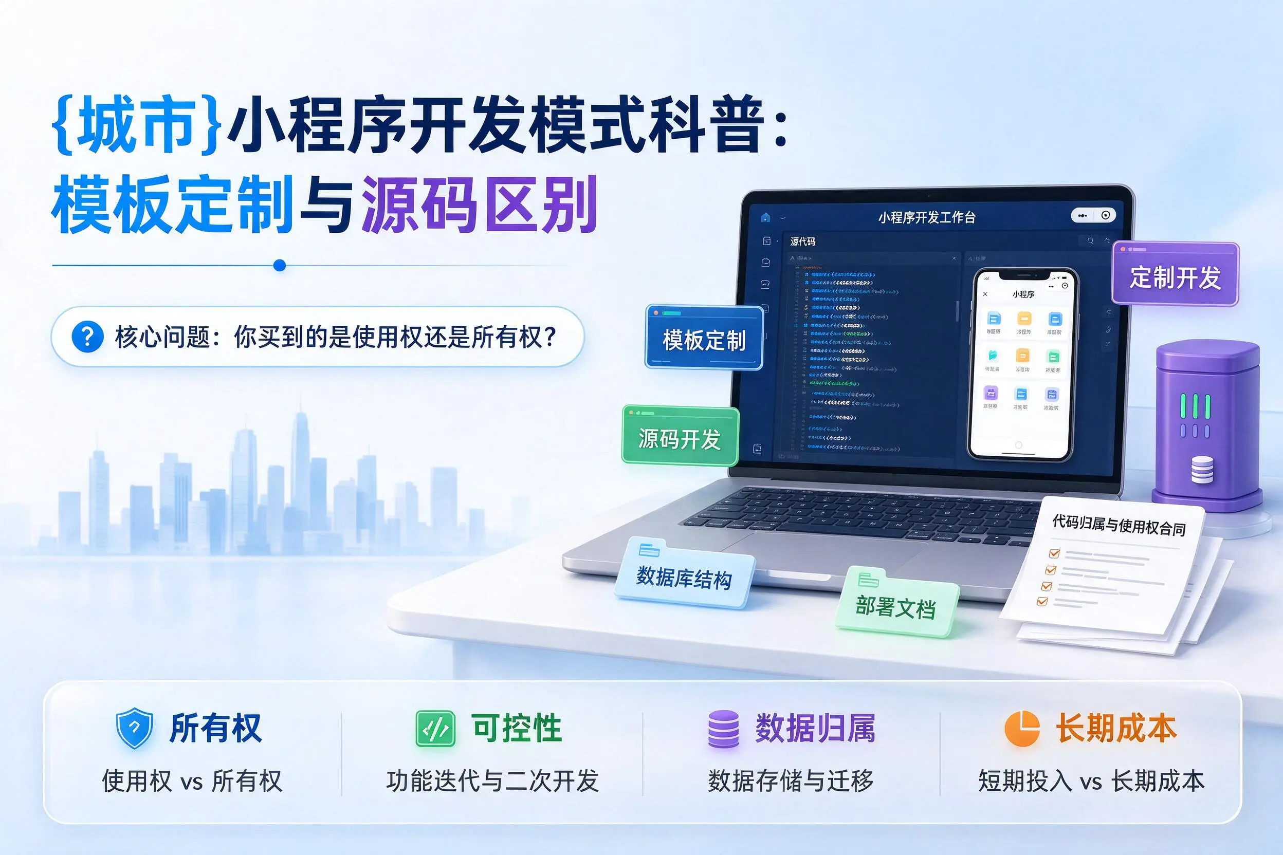 合肥小程序开发模式科普:模板定制与源码区别