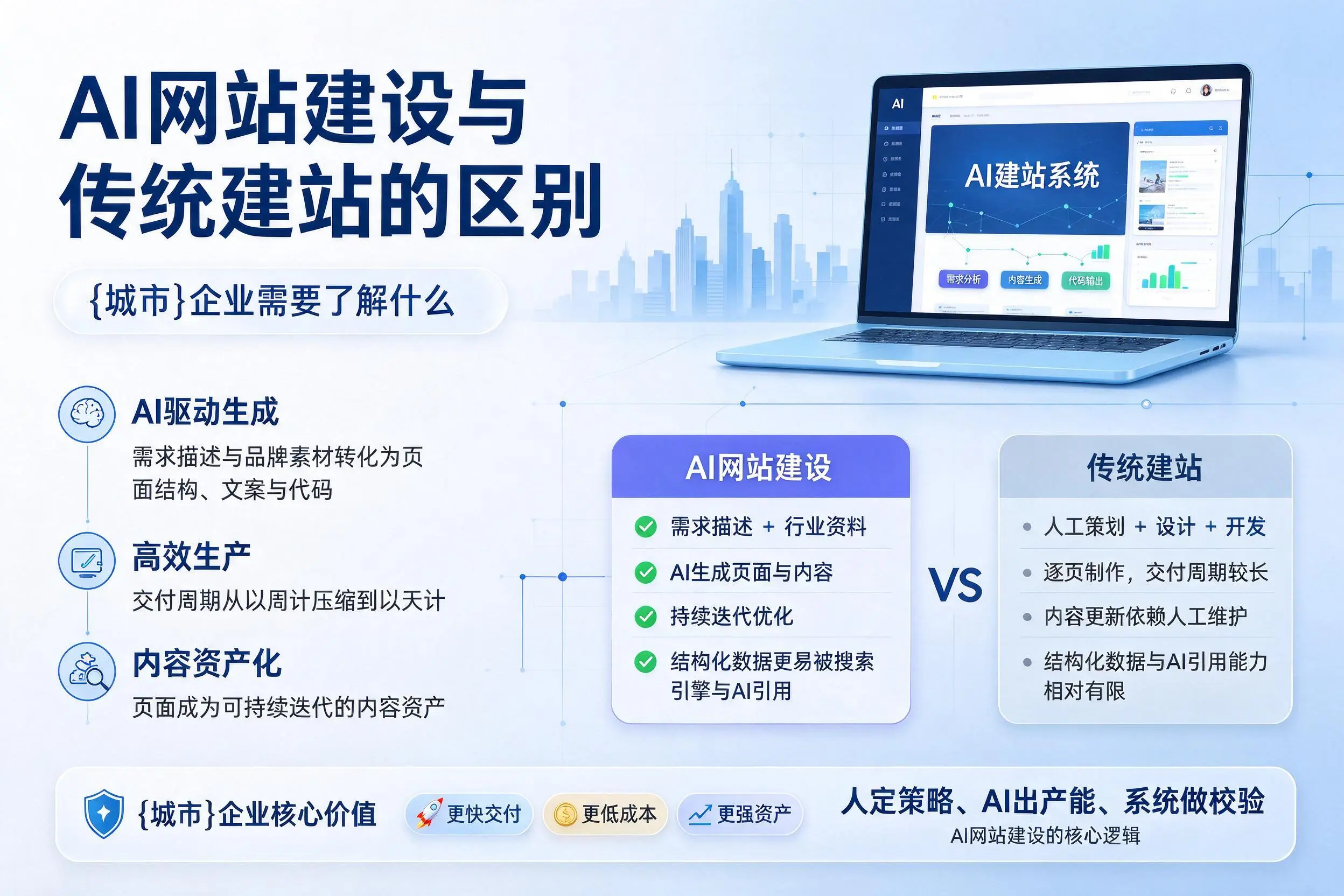 AI网站建设与传统建站的区别,合肥企业需要了解什么