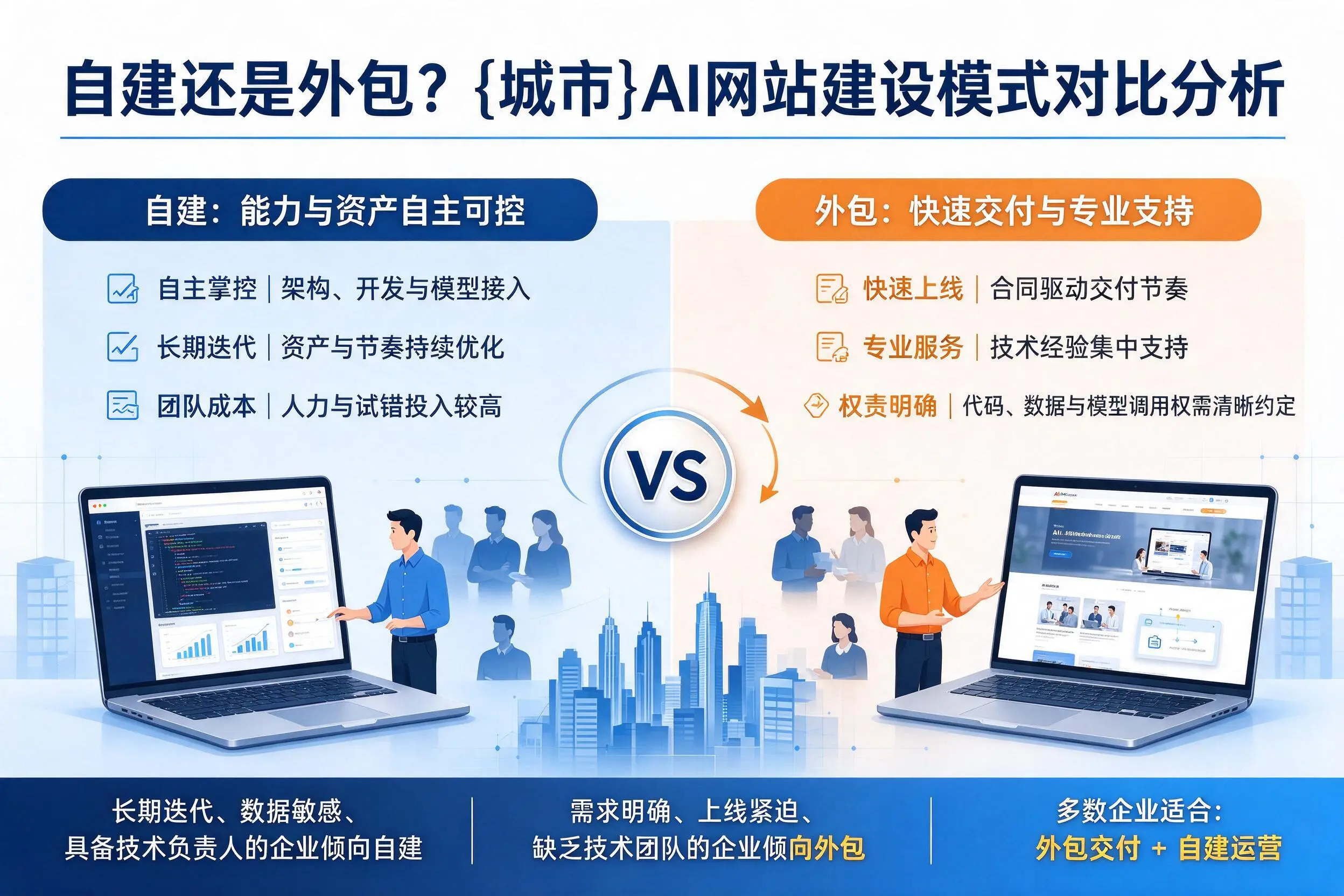 自建还是外包？合肥AI网站建设模式对比分析