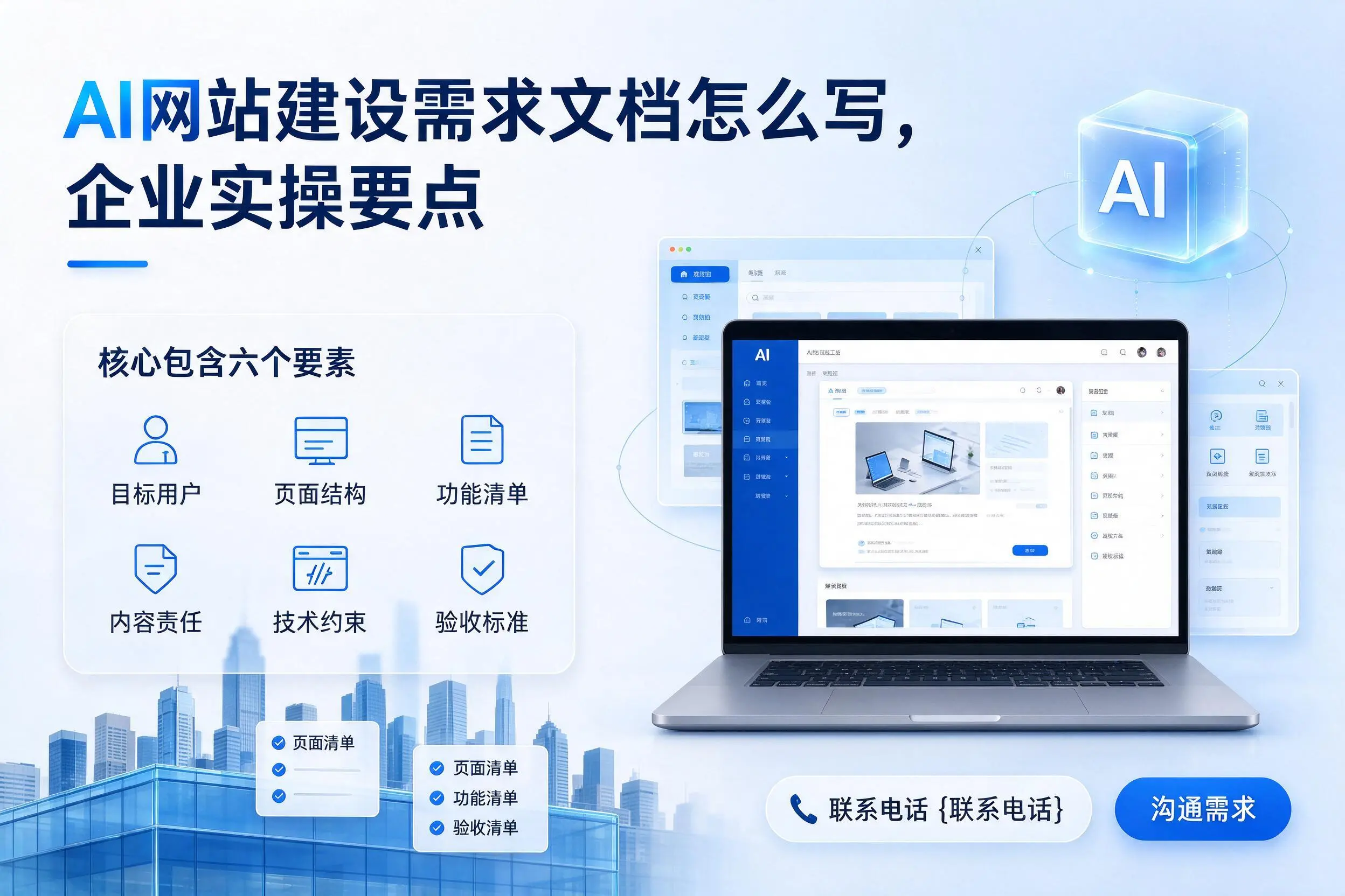 AI网站建设需求文档怎么写，合肥企业实操要点